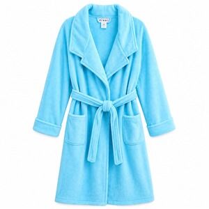 Kmart PINK Plush Fleece Robe 2X Blue Cozy Wrap‎ Bathrobe Lounge Soft